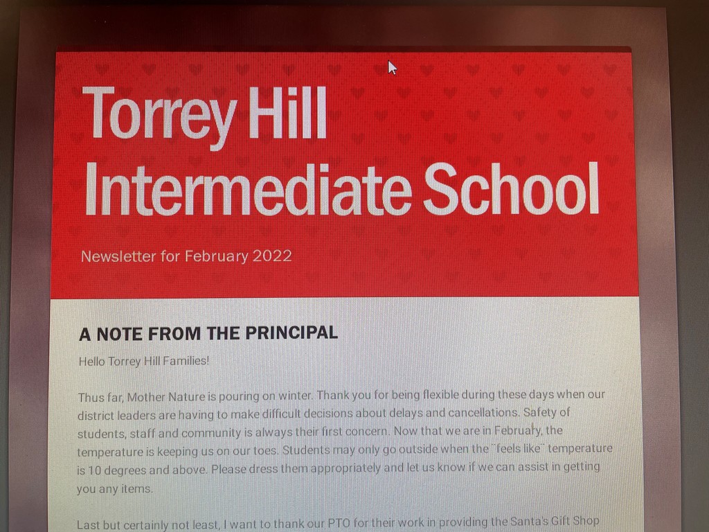 Torrey Hill February 2022 Newsletter
