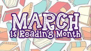 Collage of books with the text "March is Reading Month"