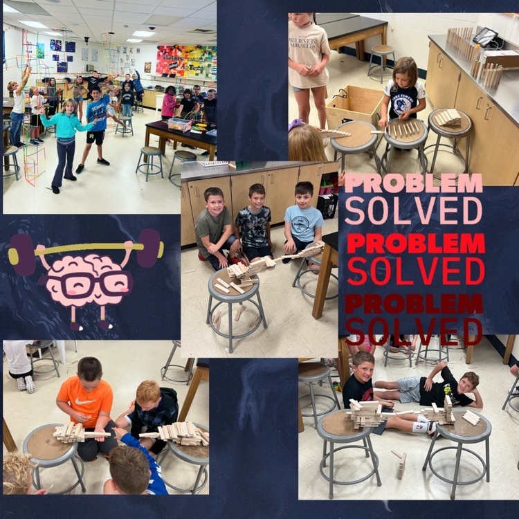 Students building and collaborating in STEM class