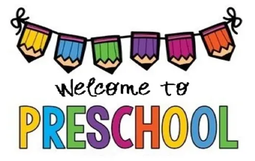 colorful letters reading welcome to preschool