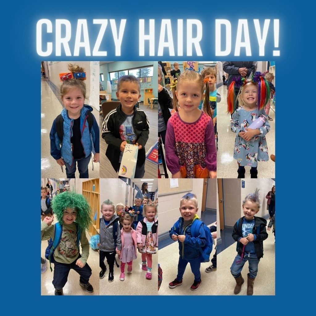 Preschoolers with crazy hair!