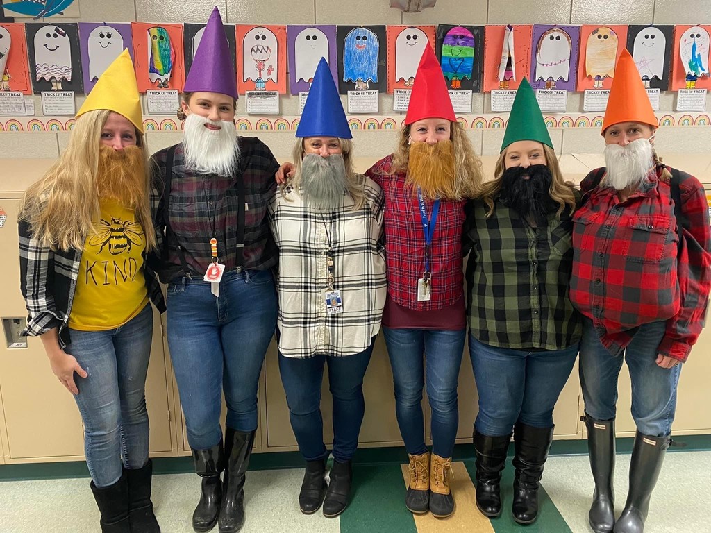 West Shore Teachers dressed as gnomes