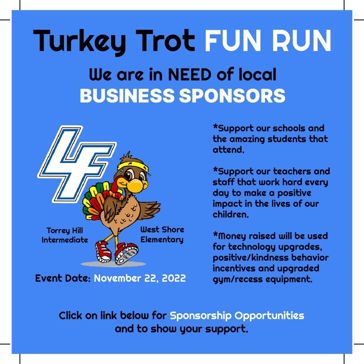 Turkey Trot Sponsors needed
