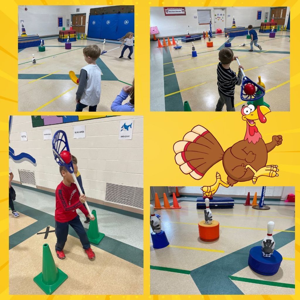Students playing Turkey Hunt