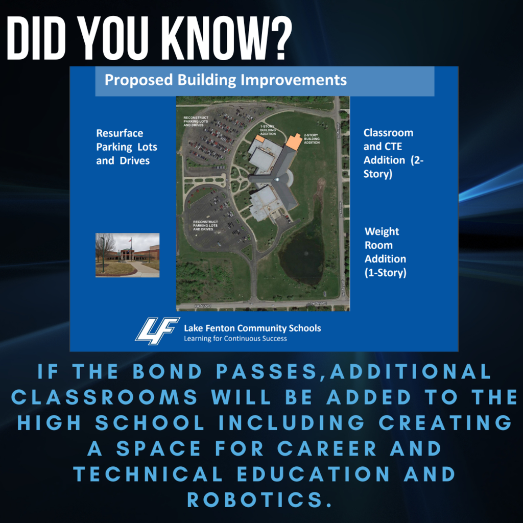 If the bond passes, additional classrooms will be added to the high school