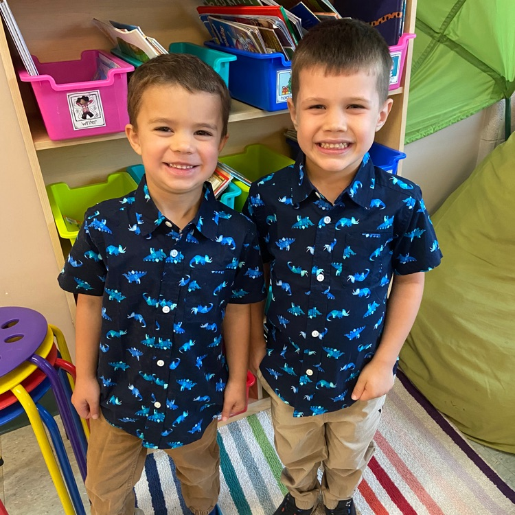 2 boys dressed alike